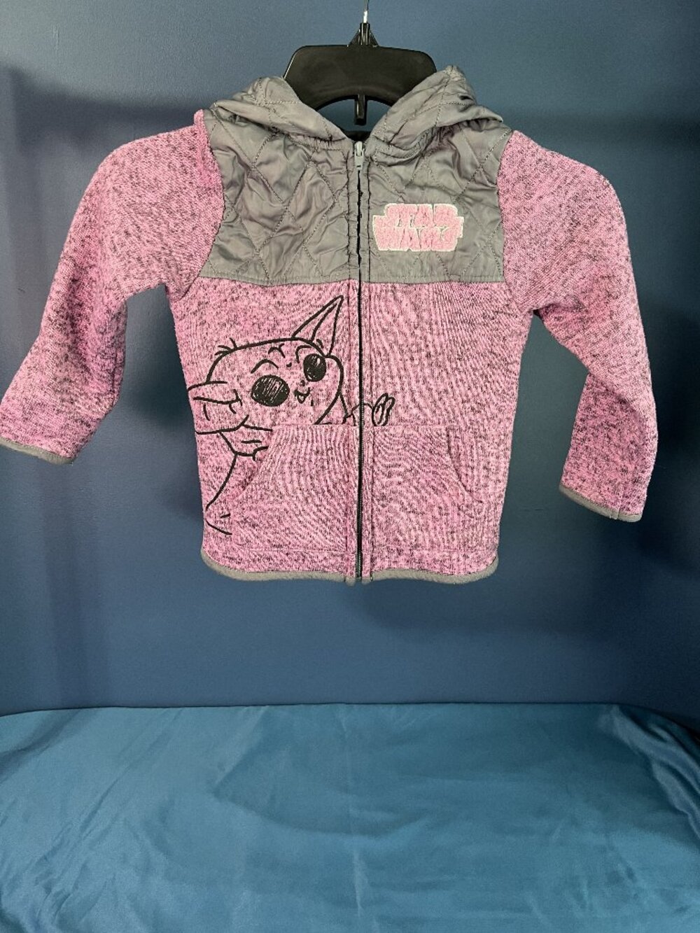 Star Wars: The Mandalorian Girls Fleece Zip-Up Hoodie Jacket Size 5